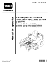 Toro TimeCutter HD ZX4800 Riding Mower Manual de usuario