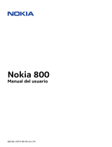 Nokia 800 Guía del usuario