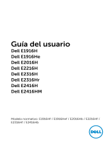 Dell E2016H Guía del usuario