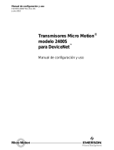 Micro Motion Transmisores modelo 2400S para DeviceNet El manual del propietario