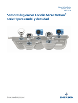 Micro Motion Sensores higiénicos Coriolis serie H para caudal y densidad Guía de instalación