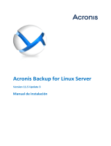 ACRONIS Backup para Linux Server 11.5 Manual de usuario
