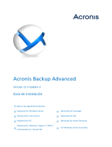 ACRONIS Backup Advanced 11.5 Guía del usuario