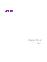 Avid Interplay Interplay Central 1.7 Guía del usuario