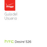HTC Desire 526 Verizon Wireless Manual de usuario