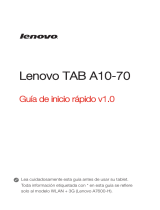 Lenovo IdeaTab A10-70 Guía de inicio rápido