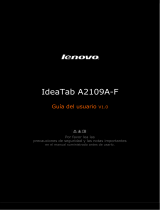 Lenovo IdeaTab A2109A-F Guía del usuario