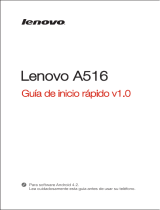 Lenovo A516 Guía de inicio rápido