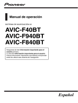 Pioneer AVIC F840 BT Manual de usuario