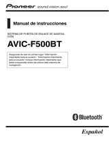 Pioneer AVIC F500 BT Manual de usuario