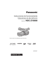 Panasonic HDC Z10000 Instrucciones de operación