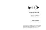 Sanyo SCP-3810 Sprint Guía del usuario