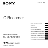 Sony ICD SX800 Manual de usuario