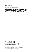 Sony DVW-970 Manual de usuario