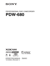 Sony PDW-680 Manual de usuario