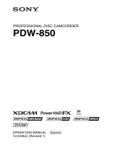 Sony PDW-850 Manual de usuario