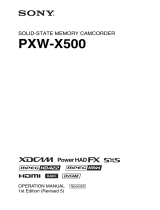 Sony PXW-X500 v5.1 Manual de usuario