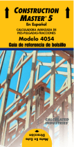 Calculated Industries Construction Master 5 Calculator 4054 Guía del usuario