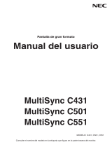 NEC MultiSync C551 Manual de usuario