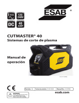ESAB CUTMASTER 40 PLASMA CUTTING SYSTEM Manual de usuario