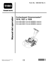 Toro Greensmaster 1018 Mower Manual de usuario