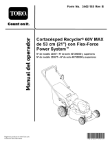Toro Flex-Force Power System 60V MAX 21in Recycler Lawn Mower Manual de usuario