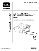 Toro Flex-Force Power System 41cm (16in) 60V MAX Chainsaw Manual de usuario