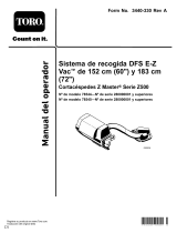 Toro 72in DFS E-Z Vac Collection System, Z500 Series Z Master Mowers Manual de usuario