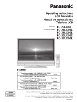 Panasonic TC26LX60L - 26" LCD TV (Spanish) Manual De Instrucciones