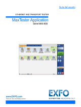 EXFO MaxTester Apps for MAX-800 Series Manual de usuario