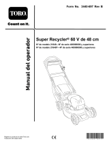 Toro 48 cm Super Recycler Cordless Electric Self Propelled Mower 60V MAX* Flex-Force Power System 21848 Manual de usuario