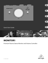 Behringer MONITOR1 Premium Passive Stereo Monitor and Volume Controller Guía de inicio rápido