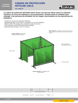 GYS WELDING CABIN OPTICAB 240.G - GREEN T9 (4 screens 2.4x1.8m) Ficha de datos