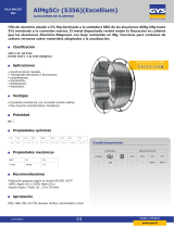 GYS MIG WIRE EXCELLIUM AlMg5 Ø1.0 - ECO FRIEDNLY REEL S300 7kg - ER5356 Ficha de datos