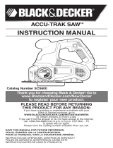 Black & Decker ACCU-TRAK SAW SCS600 Manual de usuario