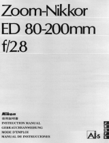Zoom Zoom-Nikkor ED 80-200mm f/2.8 Manual de usuario