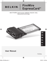 Belkin CARTE EXPRESSCARD FIREWIRE #F5U505EA El manual del propietario