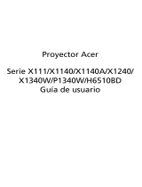 Acer P1340W Manual de usuario