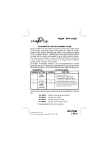 Audiovox APS 33 Programming Manual