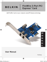 Belkin CARTE FIREWIRE 3-PORT PCI EXPRESS #F5U504 El manual del propietario