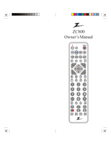 Universal Remote Control ZC800 El manual del propietario