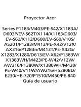 Acer P1380W Manual de usuario