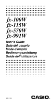 Casio fx-100W Manual de usuario