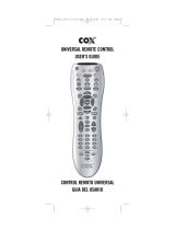 Customizer Cox Universal Remote Control Manual de usuario
