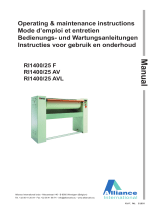 Alliance Laundry Systems RI1400/25 F Manual de usuario