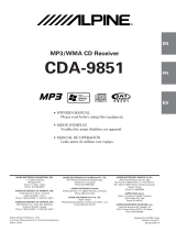 Alpine CDA-9851 Manual de usuario