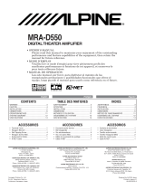 Alpine MRA-D550 - V12 Amplifier Manual de usuario