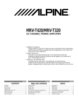 Alpine MRV-T320 Manual de usuario