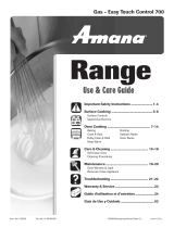 Amana Gas - Easy Touch Control Range Manual de usuario