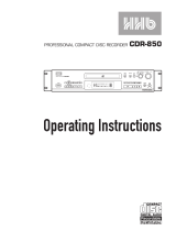 HHB CDR-850 Manual de usuario